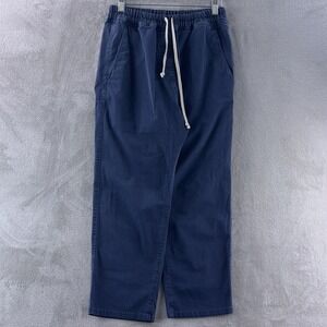 Nili Lotan Casablanca Drawstring Pants Womens Size Small Blue Crop Drop Waist
